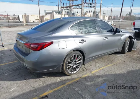2019 Infiniti Q50 3.0T Red Sport 400 z USA, uszkodzony, nr VIN JN1FV7AP2KM760588